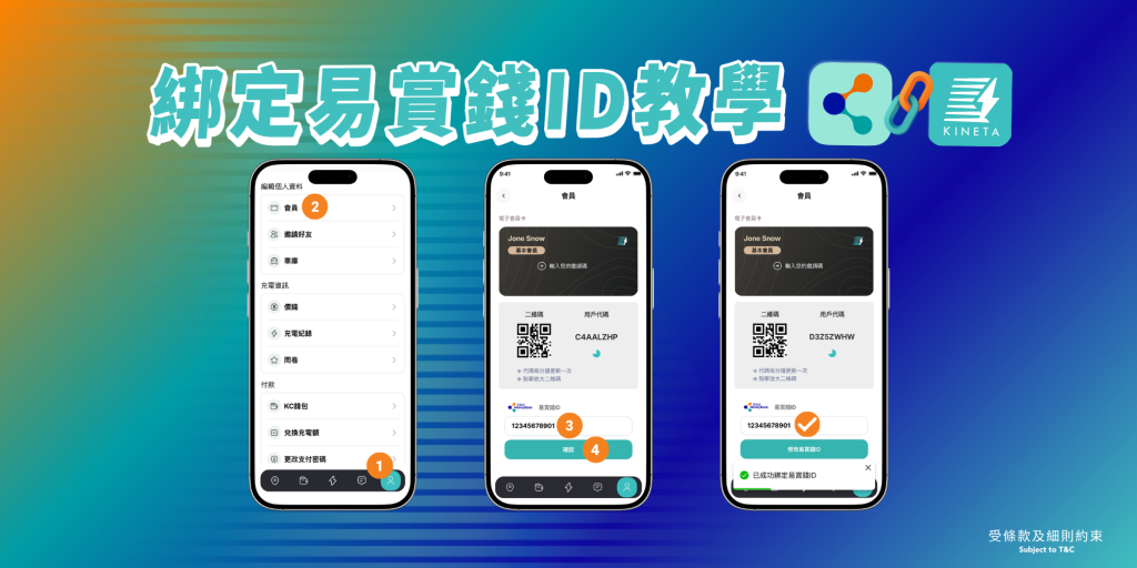 Tutorial on binding MoneyBack ID on KINETA Charge